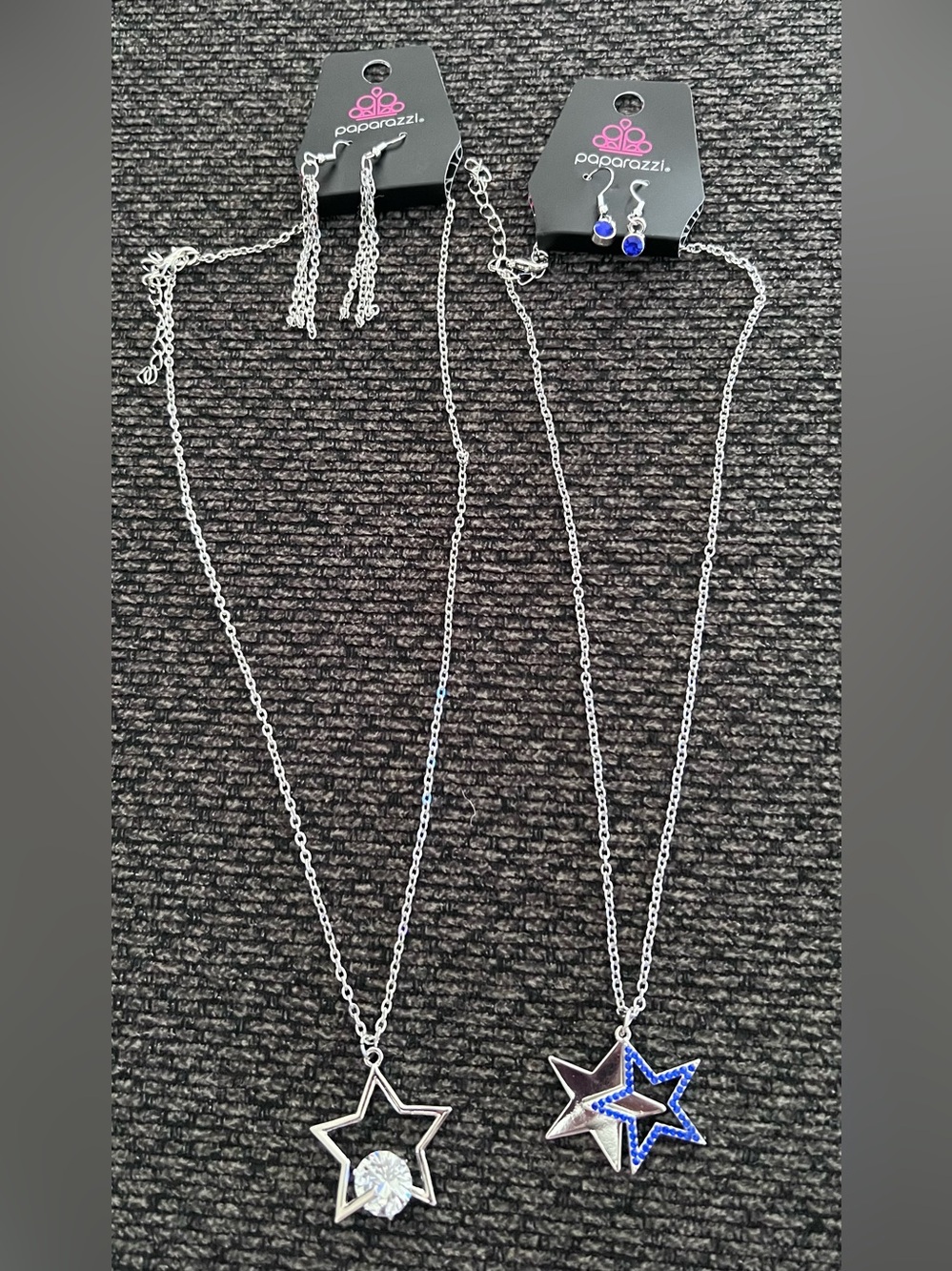 Paparazzi Silver Star Necklace Set